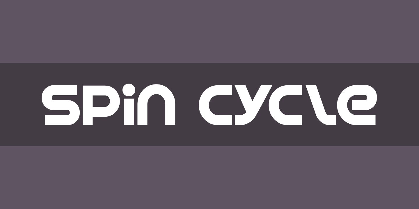 Schriftart Spin Cycle